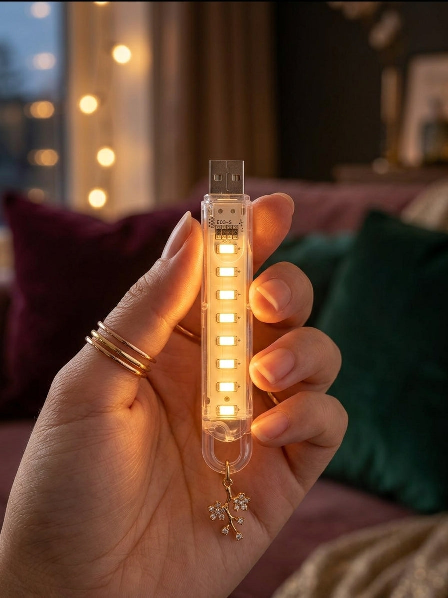Mini USB LED Light Strip – Portable Plug-In Night Light for Power Bank & Laptop